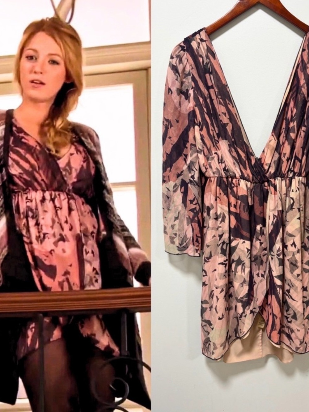 Silk Dress ASO Gossip Girl Alice + Olivia Serena Van Der Woodsen Boho It Girl S